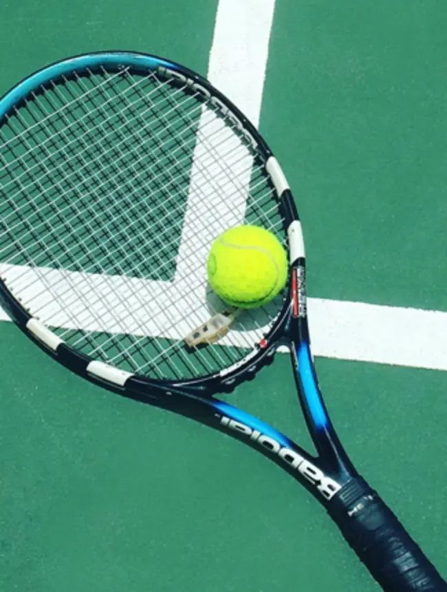 tennis racket and ball